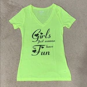 Neon “Girls just wanna have fun” T-shirt